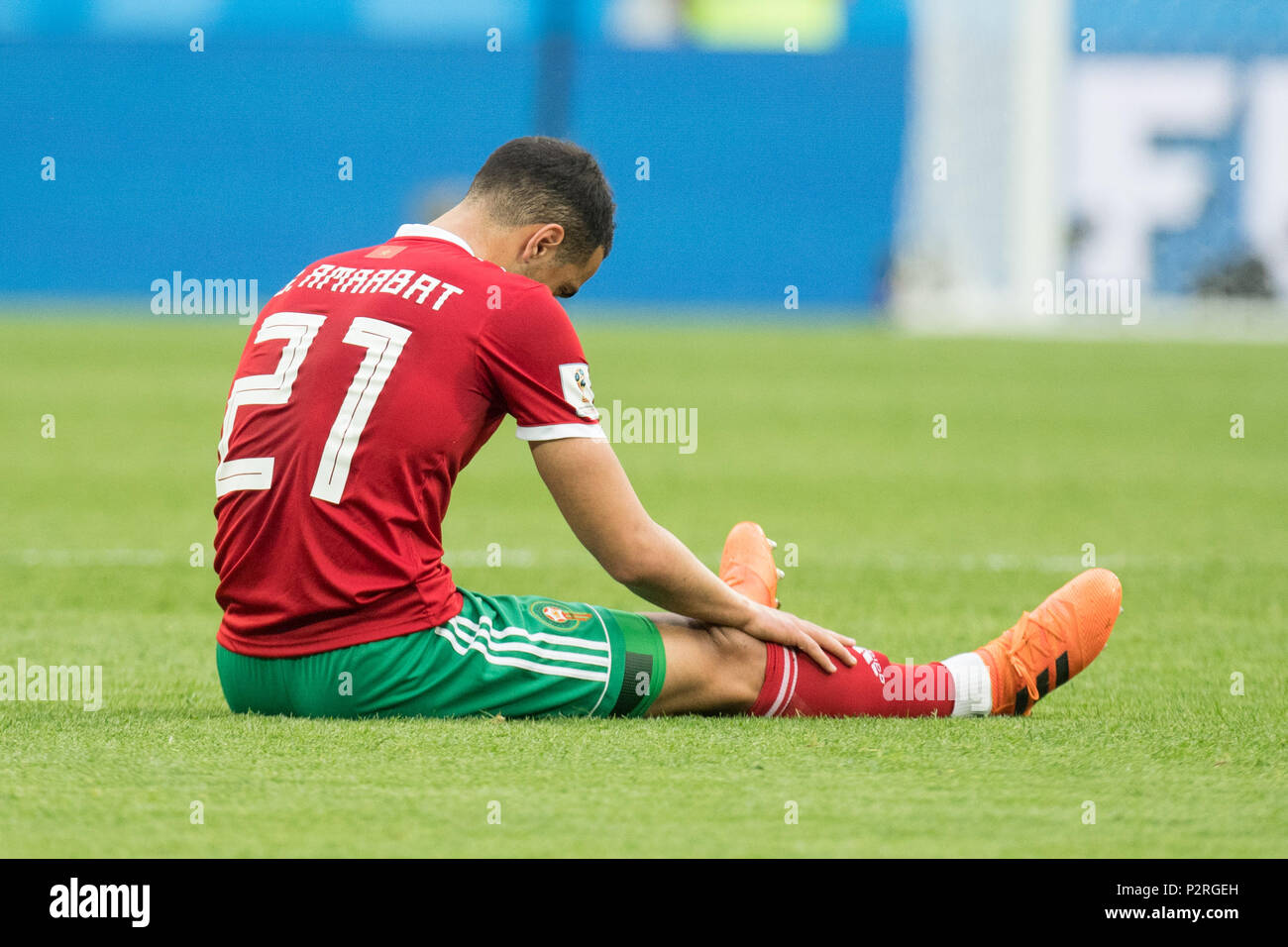 Sofyan Amrabat Mar Sits On The Pitch And Is Disappointed Showered