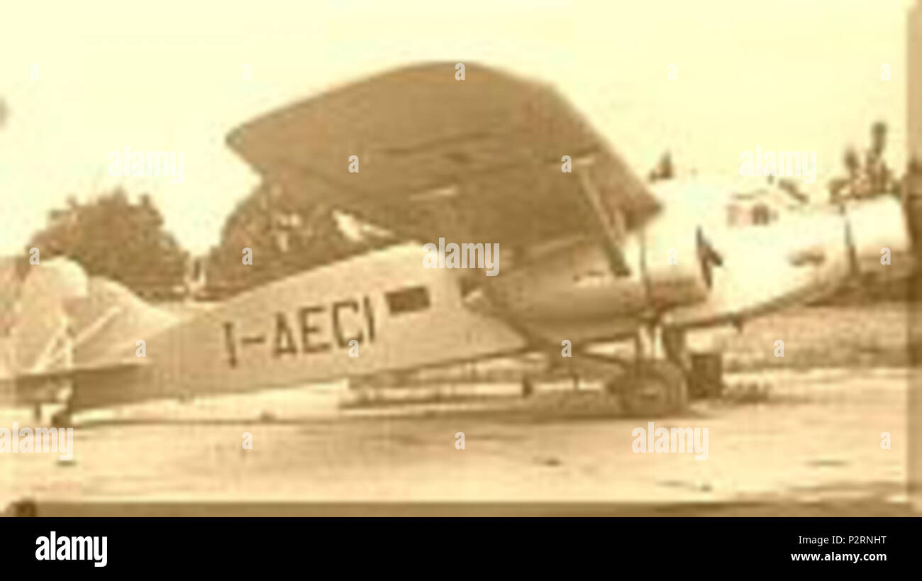 . English: Italian Caproni Ca.148 civil airliner . 1930s or 1940s. Uncredited 15 Caproni Ca.148 Stock Photo