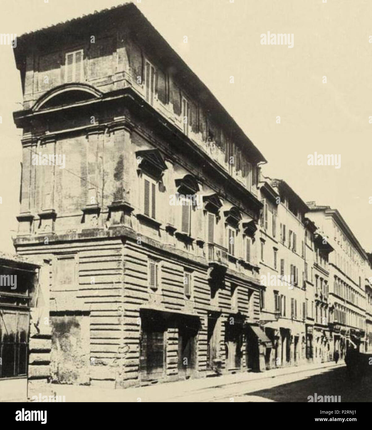 . English The Palazzo Iacopo da Brescia and the Nuovo road in