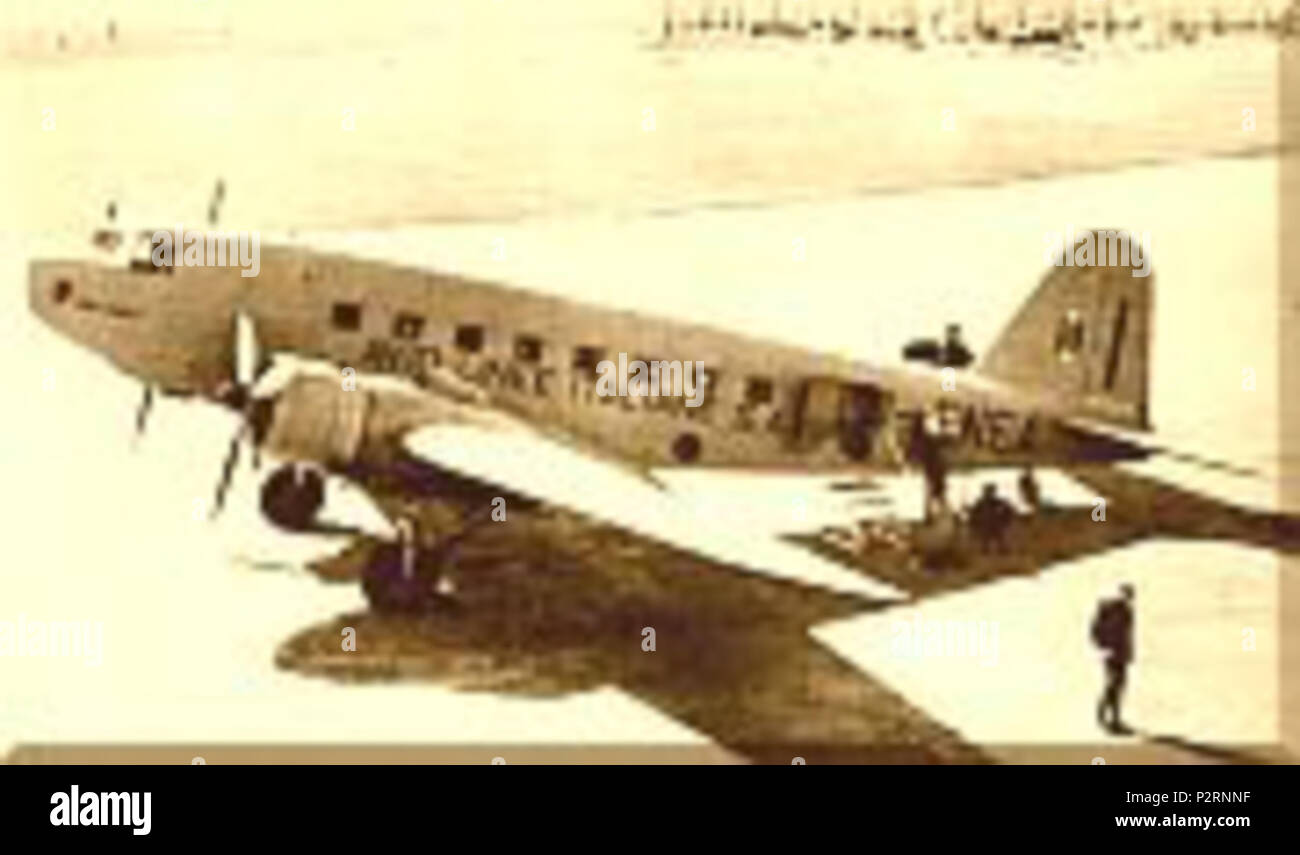 . English: Italian Fiat G.18 airliner . 1930s or 1940s. Uncredited 28 Fiat G.18 Stock Photo