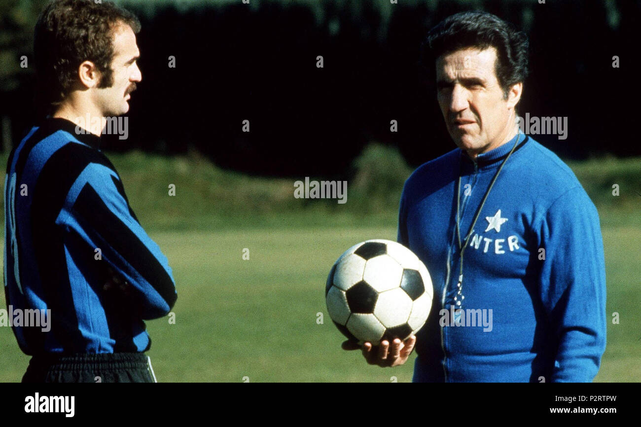2 1973–74 Inter Milan - Sandro Mazzola and Helenio Herrera Stock Photo