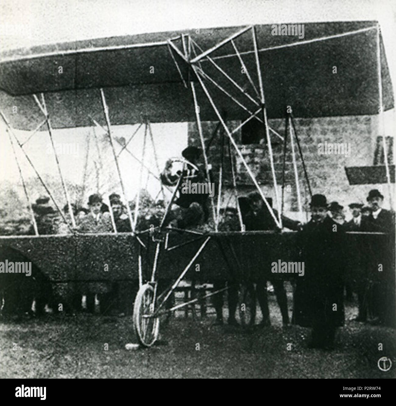. Italiano: Biplano Agusta AG.1 a Capua Licensing Categoria:Immagini di aeroplani . 1910. Unknown 4 Agusta AG.1 biplano Stock Photo