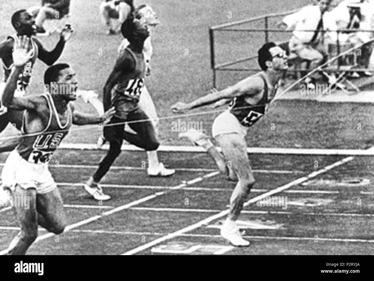 . Italiano Arrivo vittorioso di Livio Berruti ai Giochi della XVII