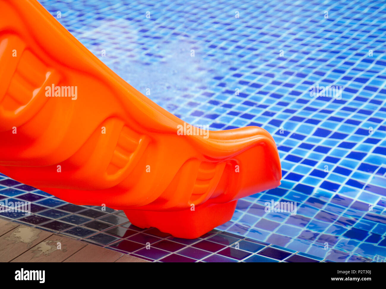 Orange pool slider Stock Photo Alamy