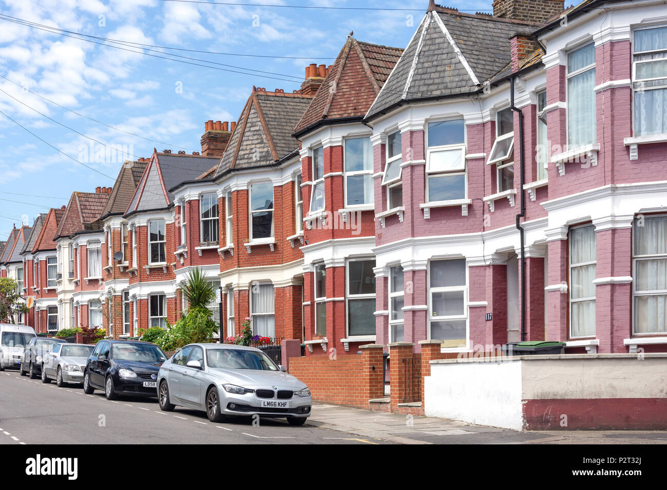 Victorian terraced houses, Pemberton Road, Harringay, London Borough of
