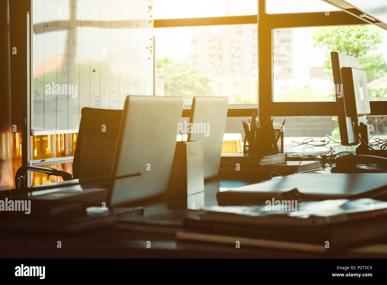 image of workplace, Modern Office Interior Stock Photo