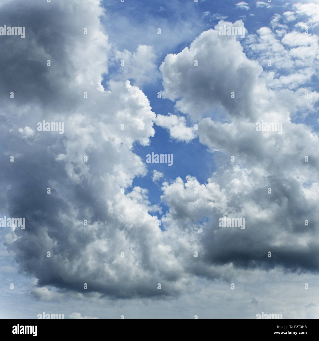 Cloudy sky in June (northwestern France). Stock Photo