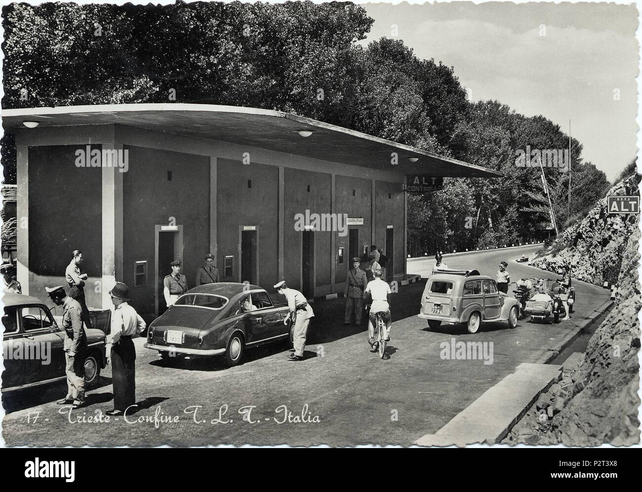 English Border Between Italy And Free Territory Of Trieste Between 1947 And 1954 Unknown 19 Confine Tlt Italia Stock Photo Alamy