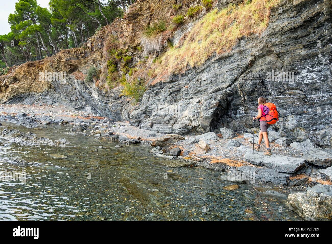 Spain, Catalonia, hiking from Cerbere in France to Llança in Spain on ...