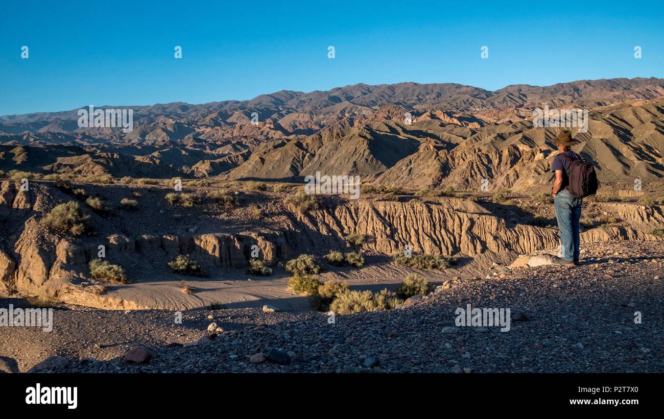 Argentina, San Juan province, Rodeo, San Guillermo national park entrance near Maliman Stock Photo