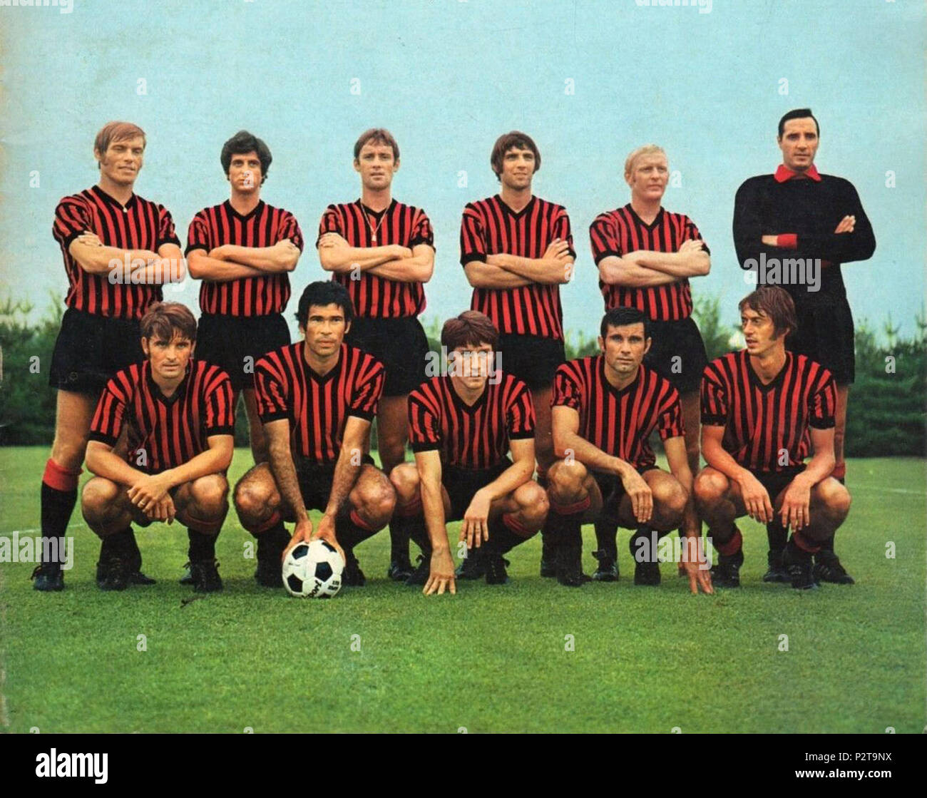 . Italiano Una formazione del Milan nella stagione 197071. circa 1970