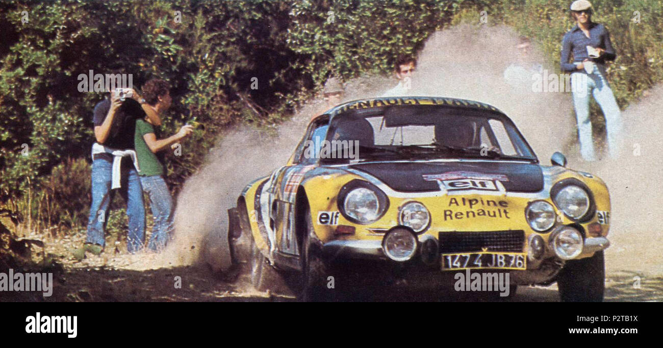 43 Jean-Luc Thérier - Alpine-Renault A110 1800 (1975 Rallye Sanremo) Stock Photo