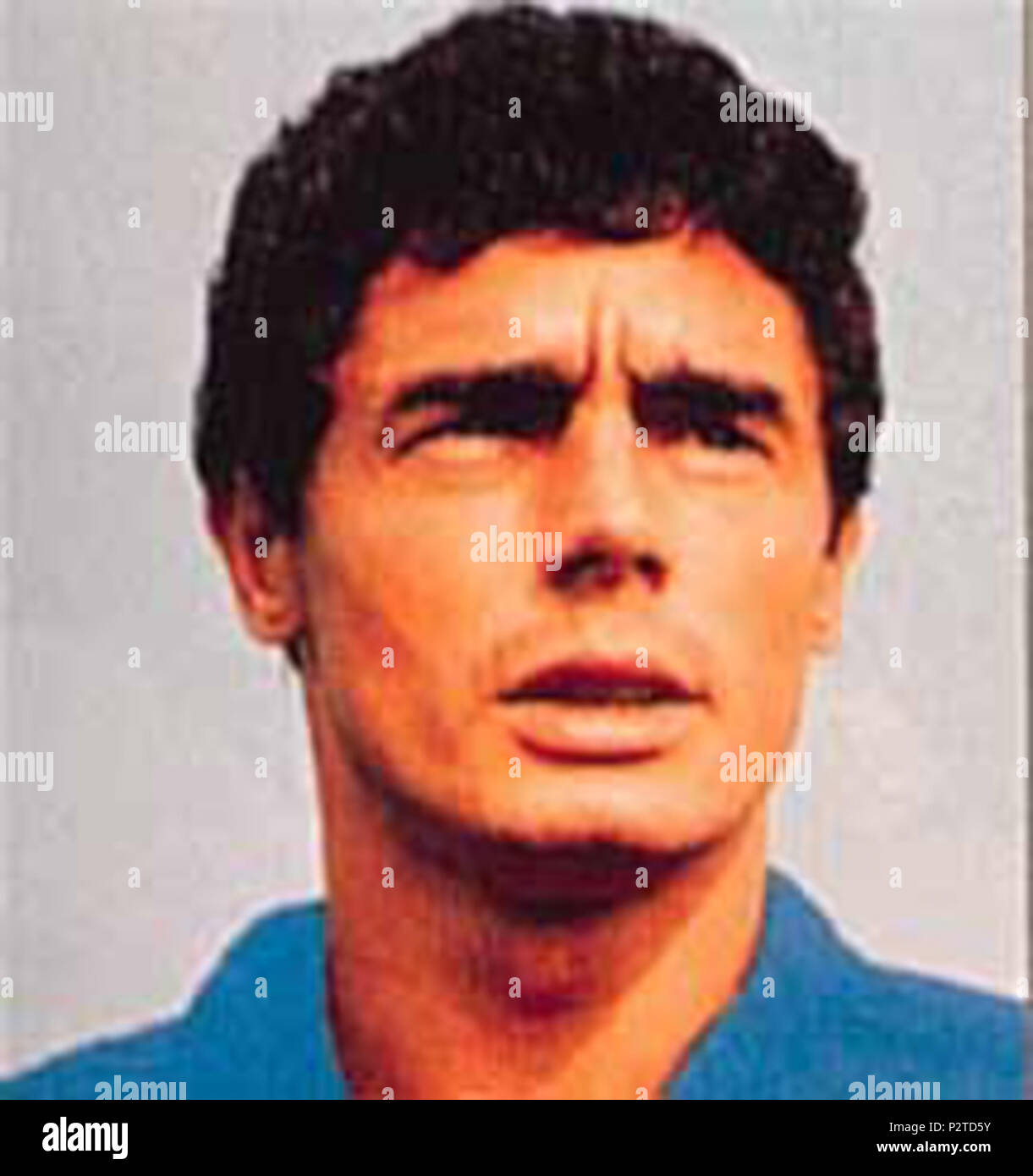 Italiano: Il calciatore italiano Bruno Mora con la maglia azzurra della nazionale  di calcio dell'Italia. 1960s. Unknown 13 BrunoMora Stock Photo - Alamy