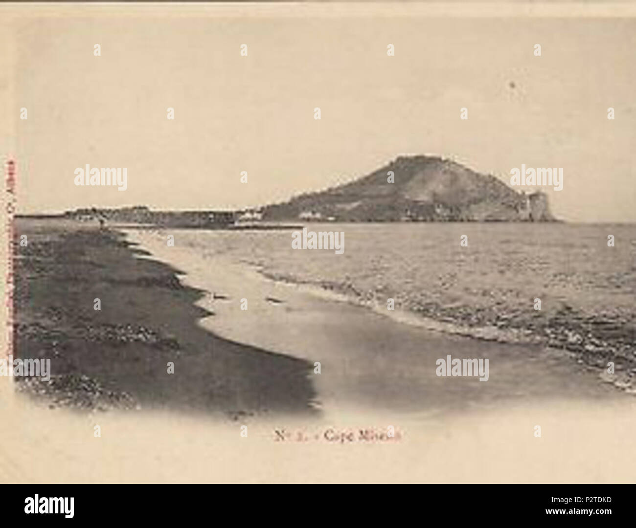 . Italiano Bacoli Capo Miseno e spiaggia di Miliscola. Cartolina di