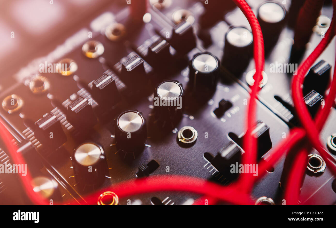 Professional electronic synthesizer board for music composer.Modern