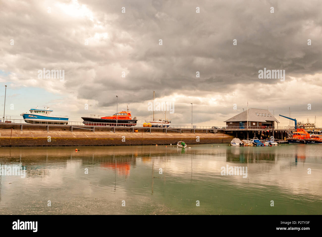 boats and yachts in Ramsgate harbour, Kent, England Stock Photo Alamy