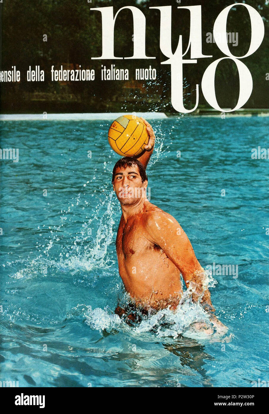 . Eraldo Pizzo on the cover of Nuoto, 15 May 1969 . 1969. Unknown 25 Eraldo Pizzo Nuoto 1969 Stock Photo