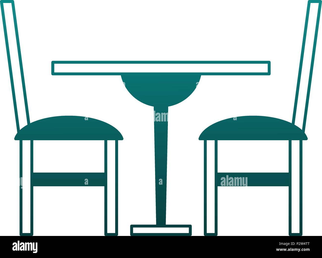 Blue table chairs on Stock Vector Images - Alamy