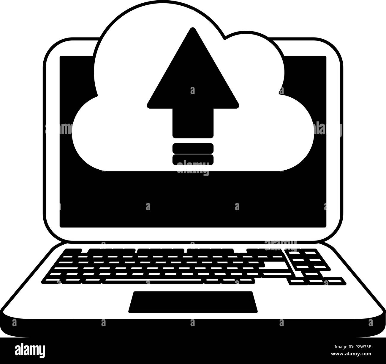 Laptop upload Black and White Stock Photos & Images - Alamy