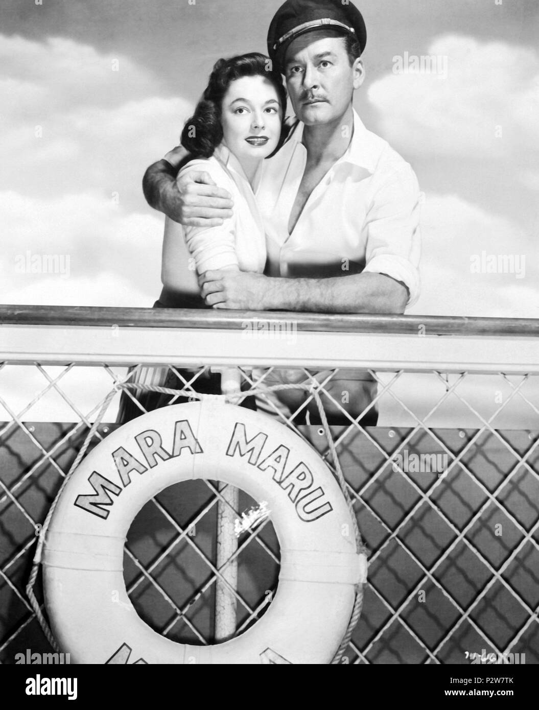 Original Film Title: MARA MARU.  English Title: MARA MARU.  Film Director: GORDON DOUGLAS.  Year: 1952.  Stars: ERROL FLYNN; RUTH ROMAN. Credit: WARNER BROTHERS / Album Stock Photo