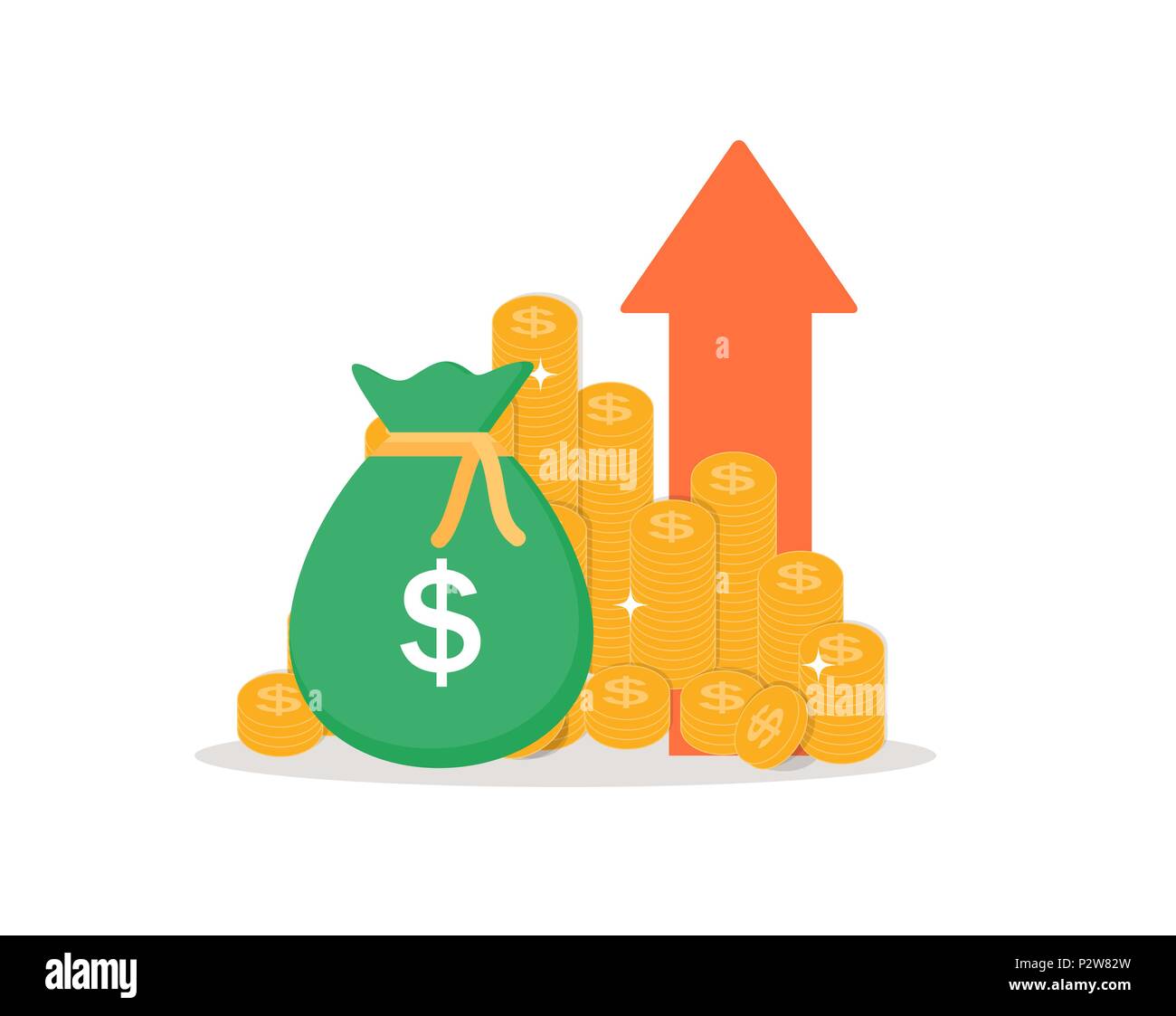 Download Income increase, financial strategy, Gold Coins Icon Sign ...