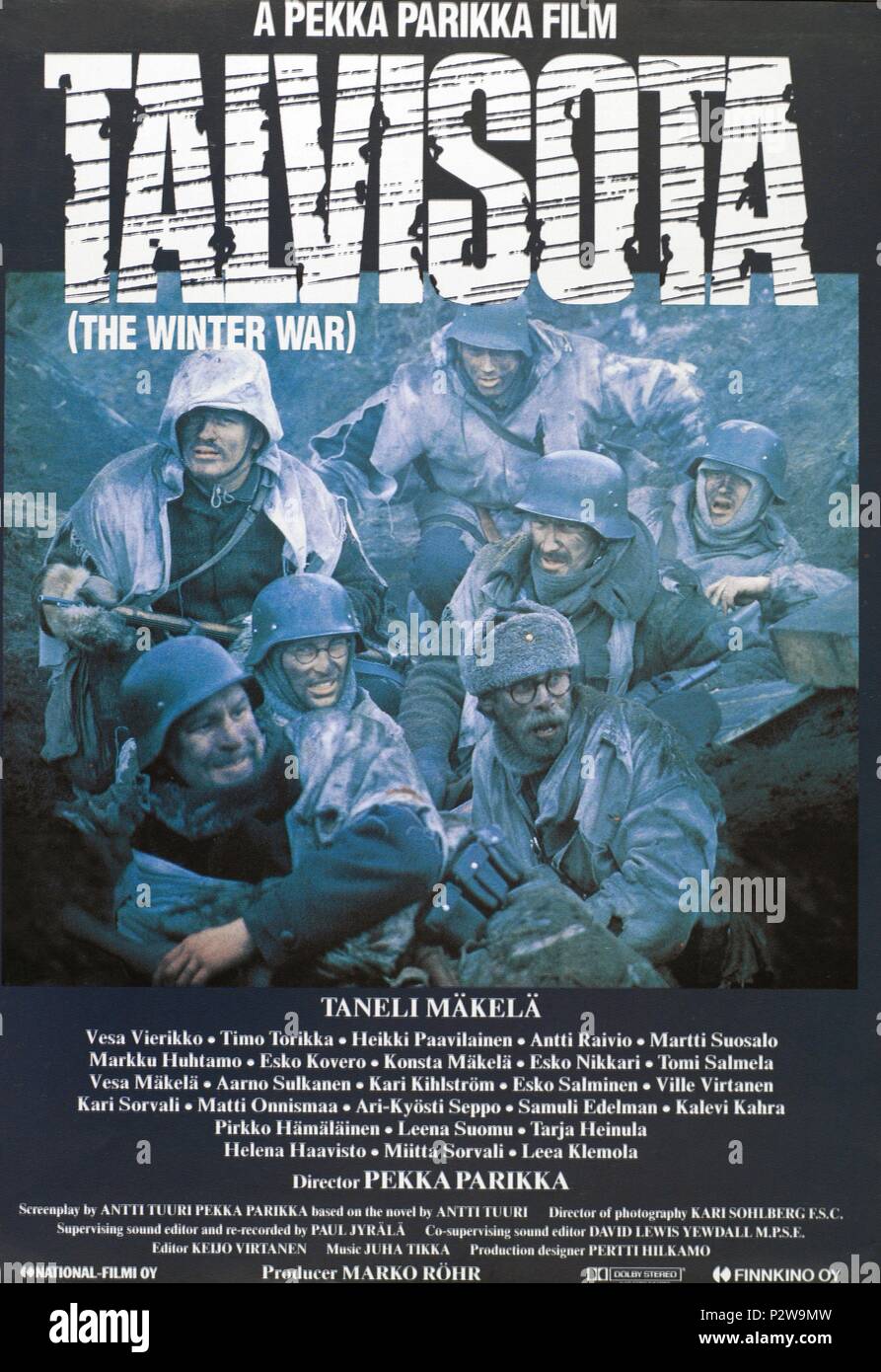 Original Film Title: TALVISOTA.  English Title: THE WINTER WAR.  Film Director: PEKKA PARIKKA.  Year: 1989. Stock Photo