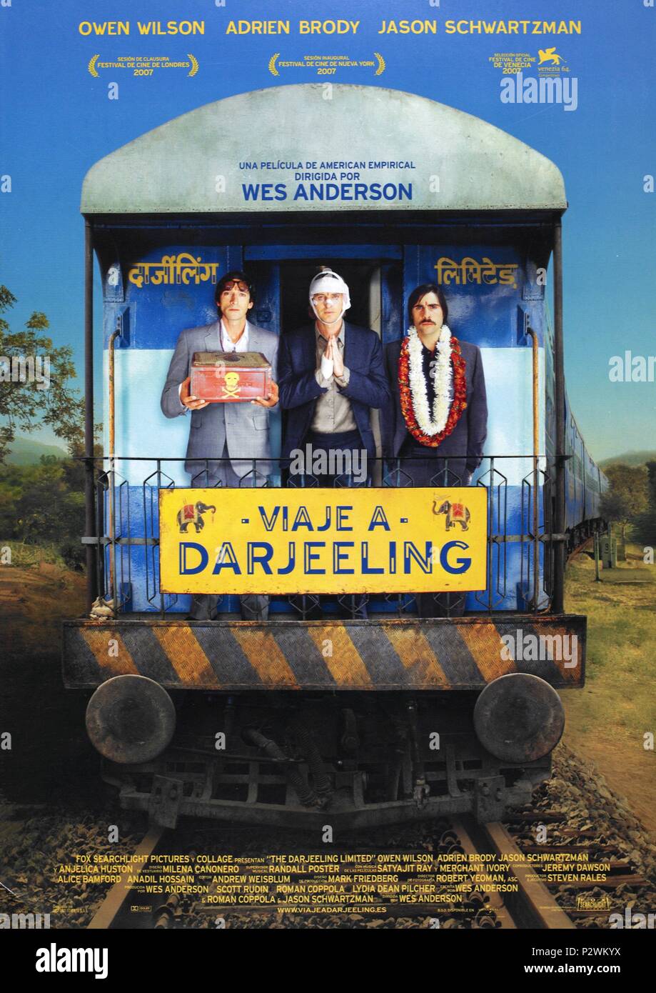 Original Film Title: THE DARJEELING LIMITED.  English Title: THE DARJEELING LIMITED.  Film Director: WES ANDERSON.  Year: 2007. Credit: AMERICAN EMPIRICAL PICTURES / Album Stock Photo