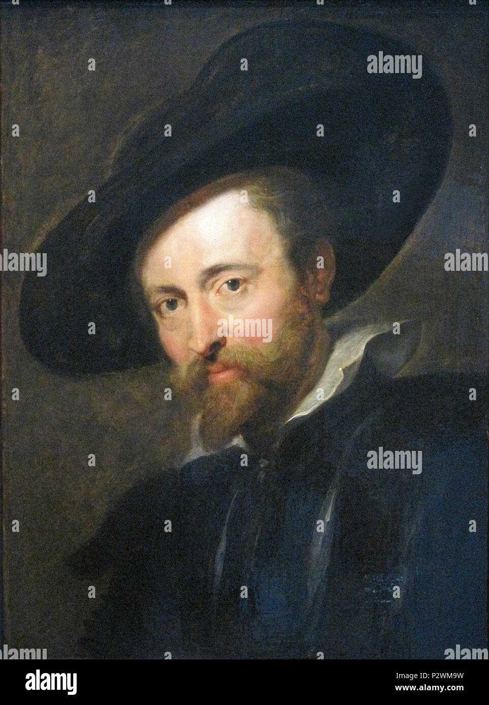 ?�Autoportrait?�, huile sur toile (Hauteur. 61,5 cm ; largeur. 45 cm) de Pierre Paul Rubens 