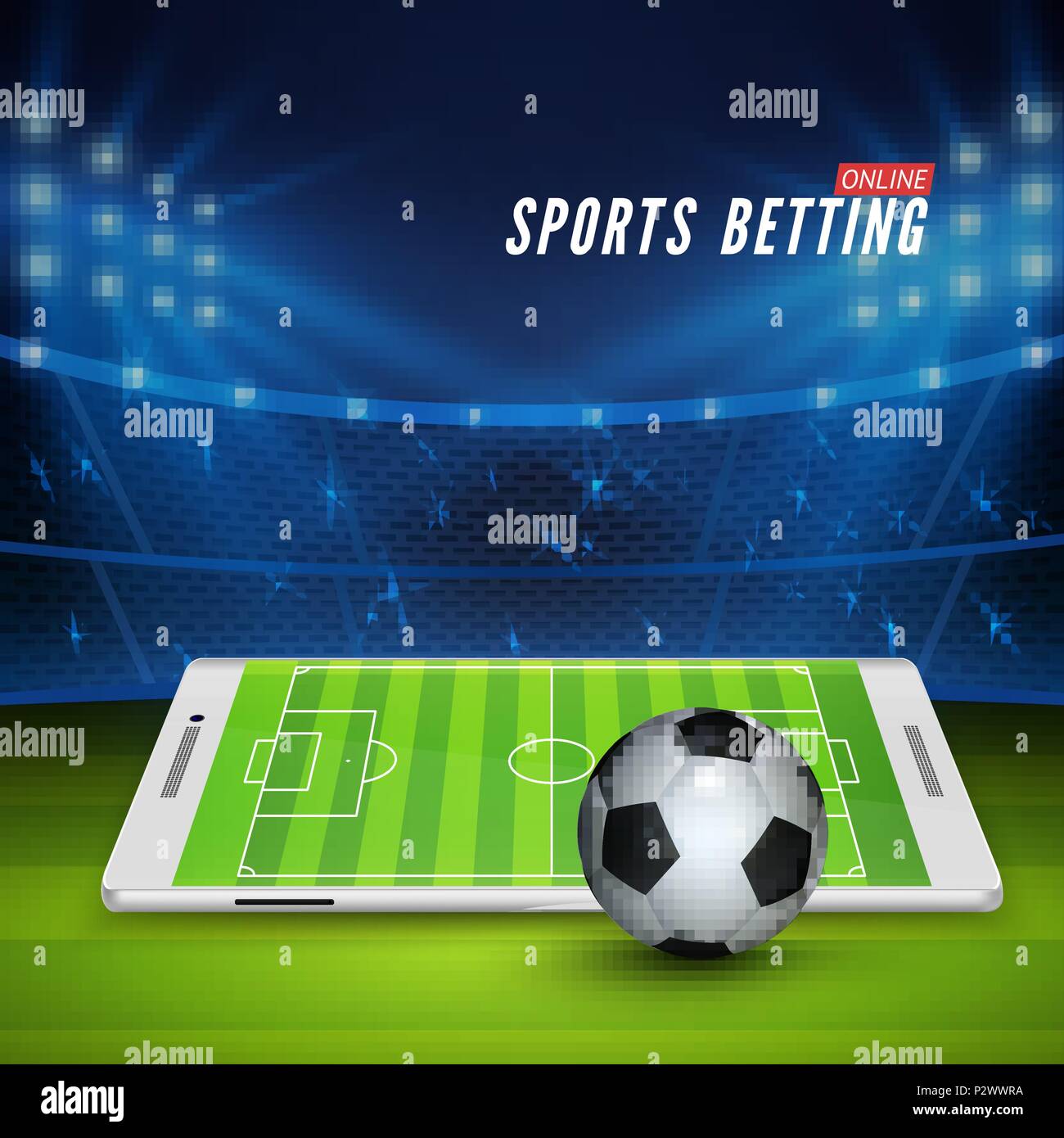 Soccer bet online. Sports betting concept