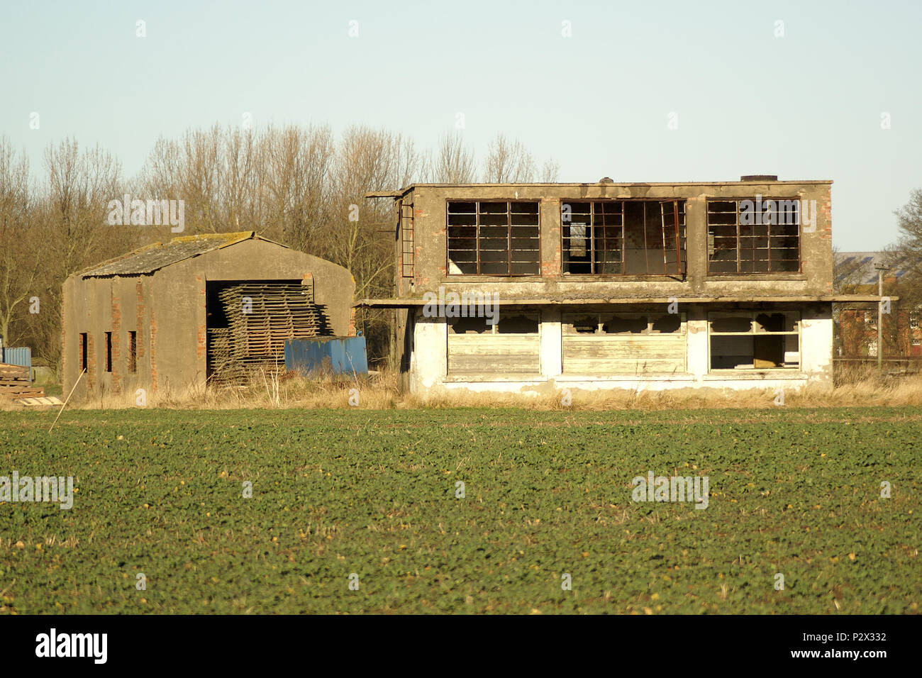 RAF catfoss, military airfield control tower Stock Photo - Alamy