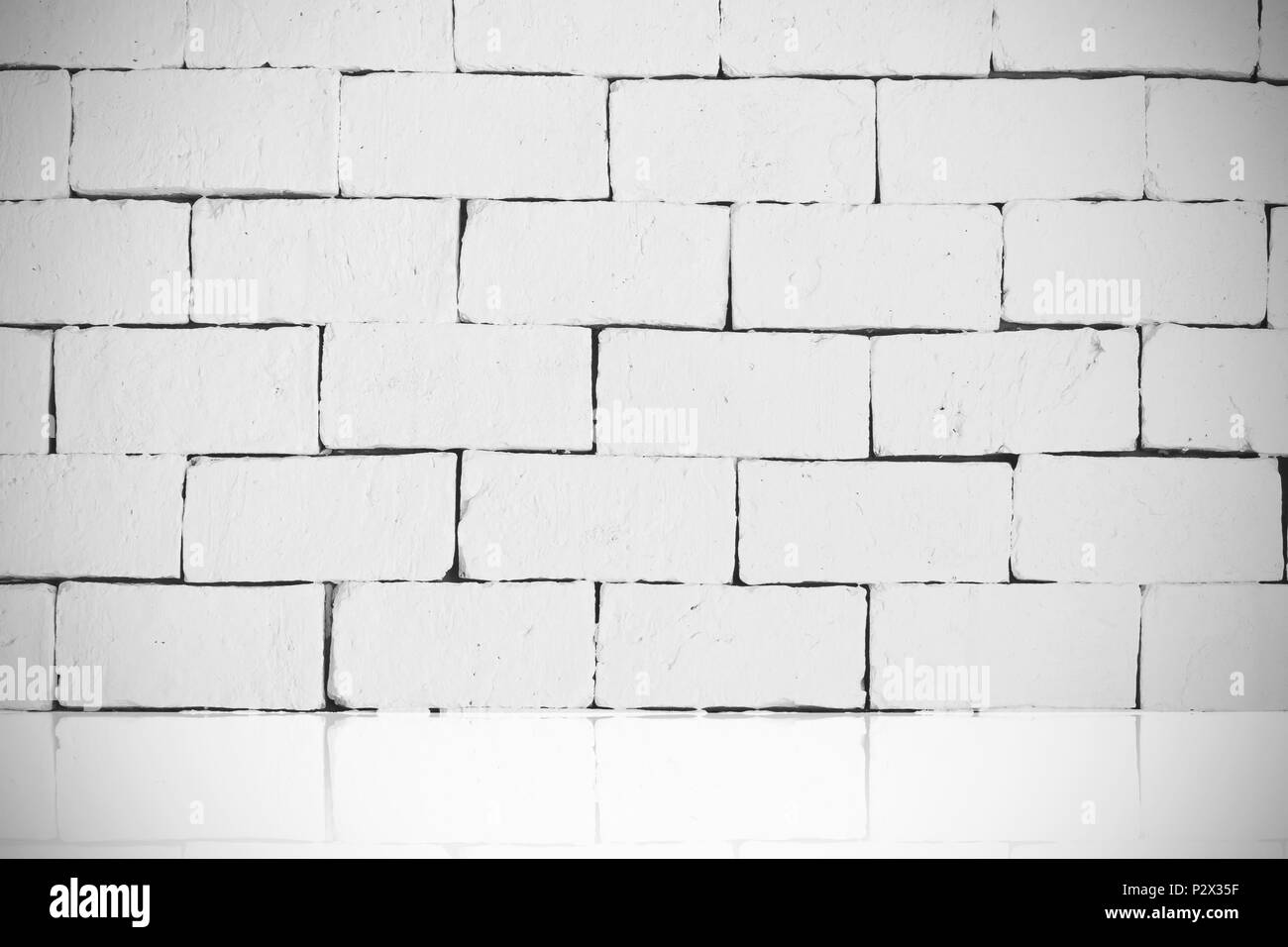 Detail White Brick Wall Texture Image Is Horizontal Art Pattern Background Effect Light Stock Photo Alamy