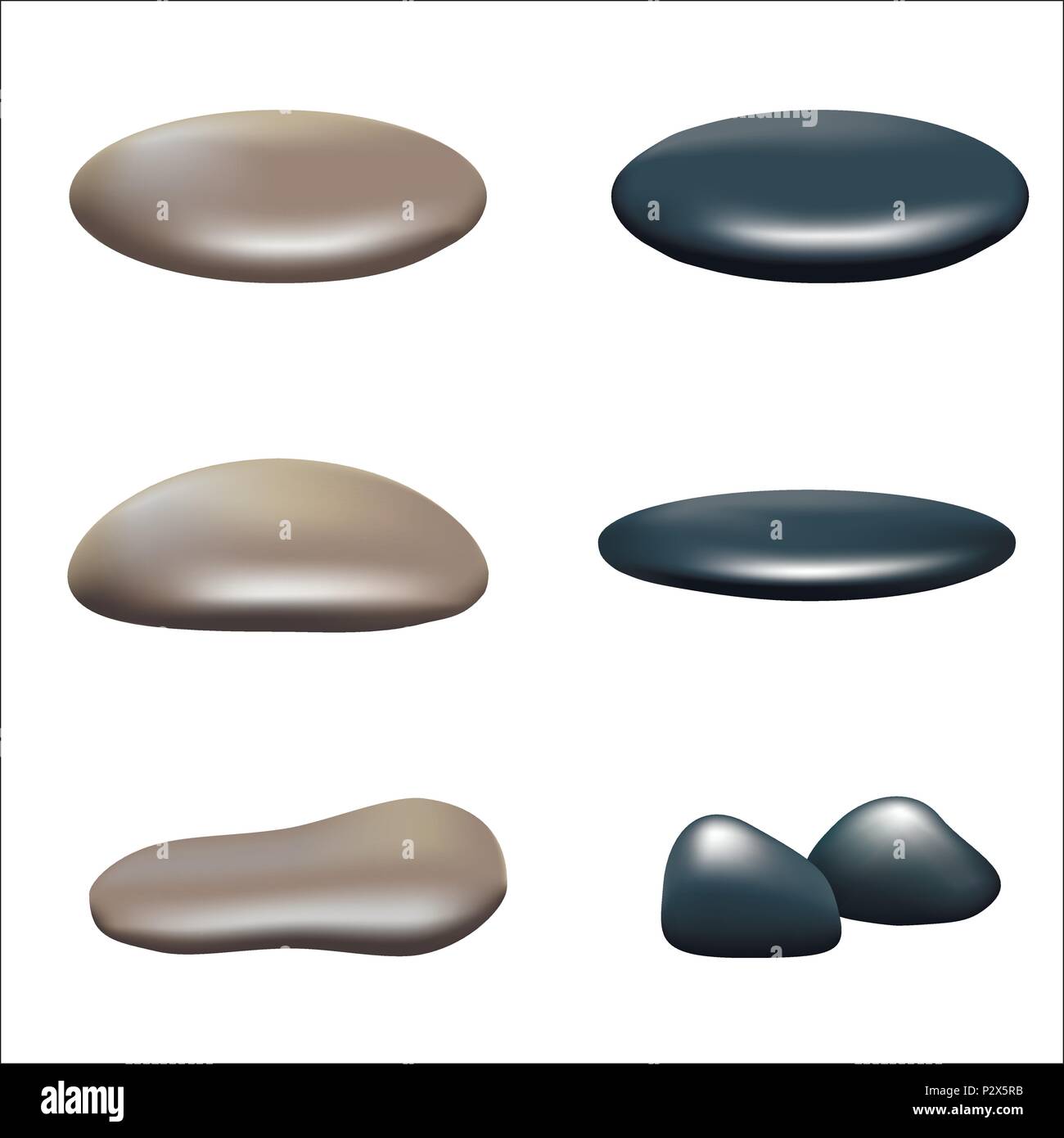 A set of stones, isolated on white background Stock Vector Image & Art ...