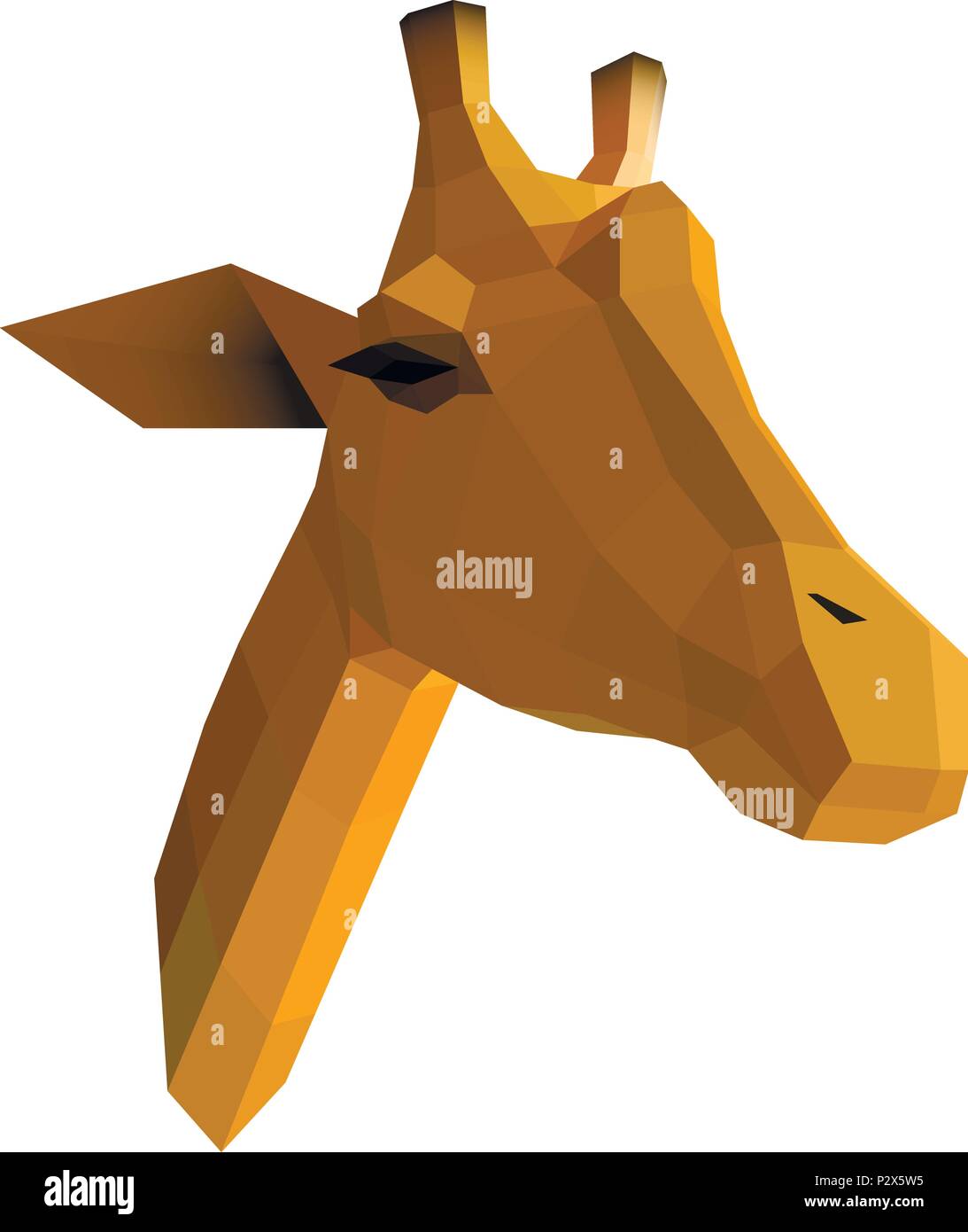 Low poly illustration. Giraffe Stock Vector