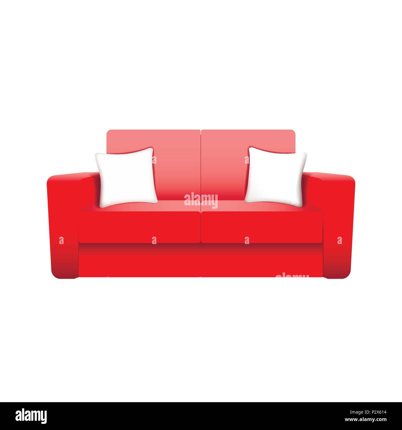 Vector sofa isolated on white background Stock Vector
