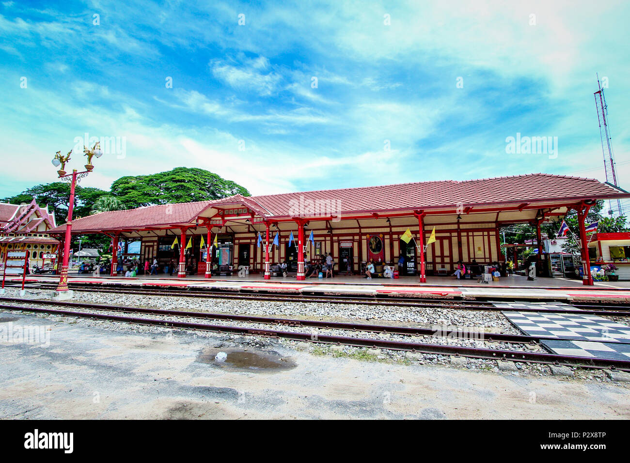 Huahin train station Stock Photo