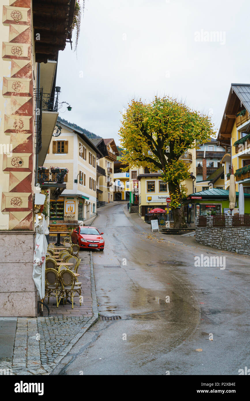 St.Wolfgang, Austria October 24, 2017 Traditional homes of St