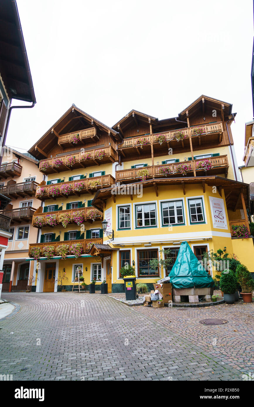St.Wolfgang, Austria October 24, 2017 Traditional homes of St