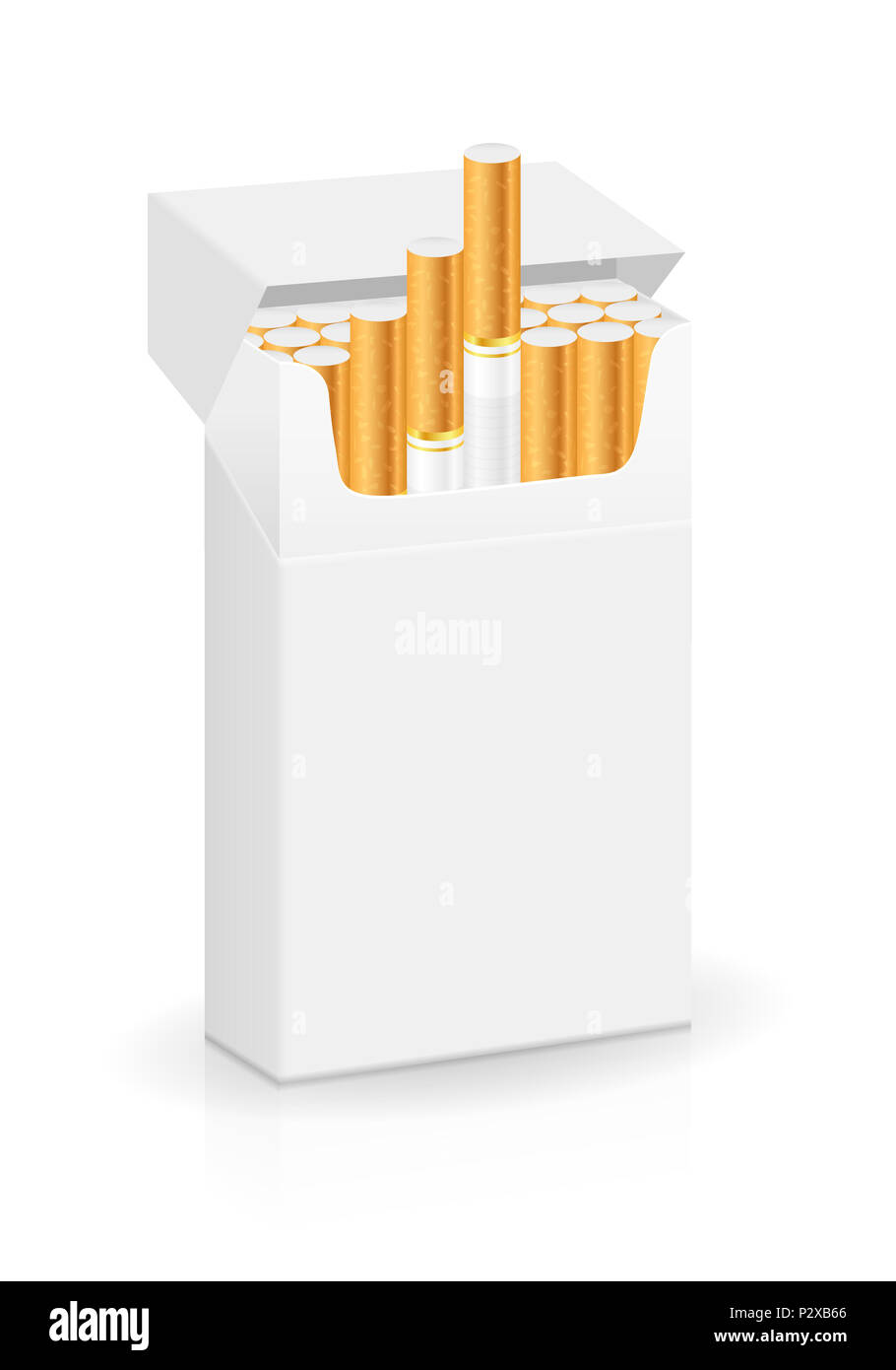 Pack of cigarettes on a white background. Vector illustration Stock ...
