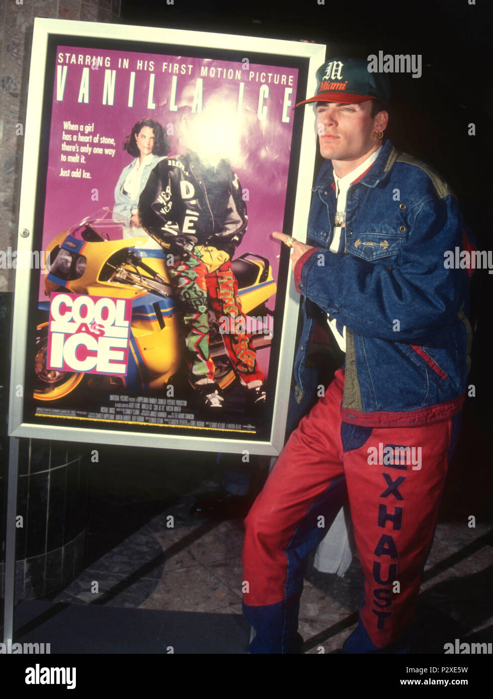 LOS ANGELES, CA - OCTOBER 17: Rapper Vanilla Ice, aka Robert Matthew Van  Winkle, attends the premiere of 'Cool As Ice' on October 17, 1991 in Los  Angeles, California. Photo by Barry