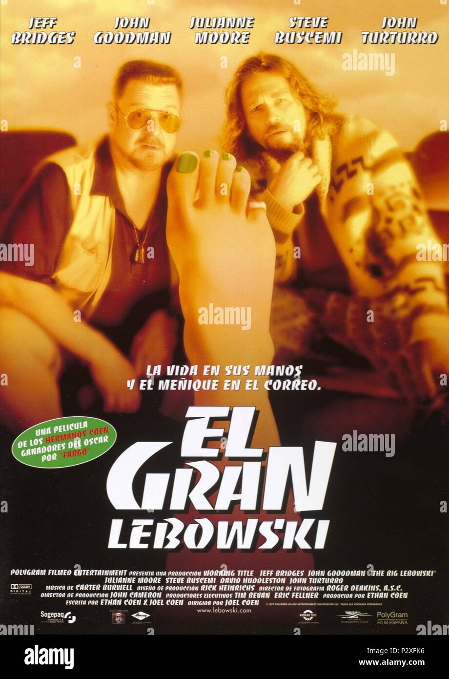 Original Film Title: THE BIG LEBOWSKI.  English Title: THE BIG LEBOWSKI.  Film Director: JOEL COEN.  Year: 1998. Credit: POLYGRAM/WORKING TITLE FILMS / Album Stock Photo