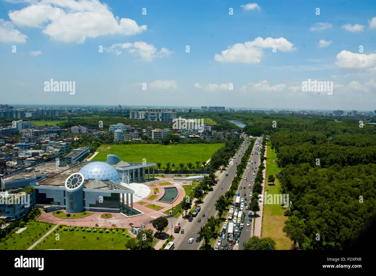 View of Bangabandhu Sheikh Mujibur Rahman Novo Theatre. Dhaka, Bangladesh. Stock Photo