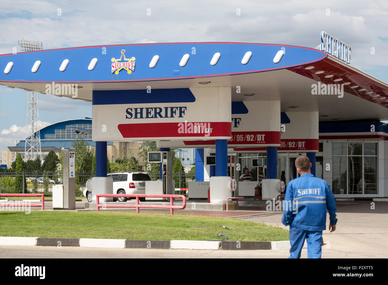 Tiraspol Moldova Sheriff Petrol Station On The Sheriff Complex Stock Photo Alamy