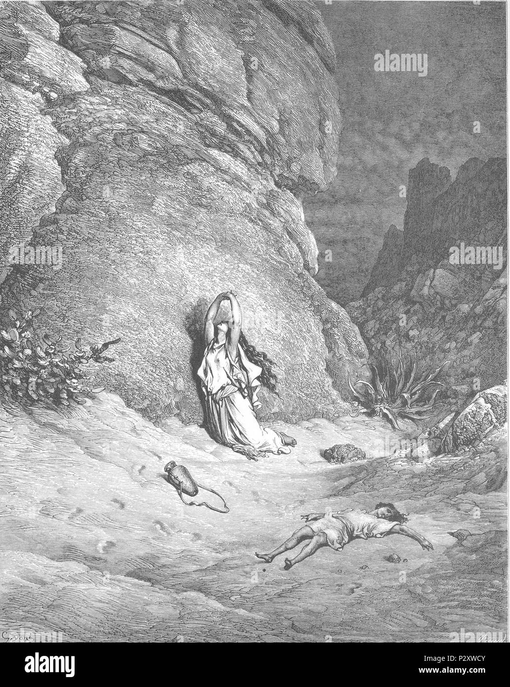 015.Hagar and Ishmael in the Wilderness Stock Photo Alamy