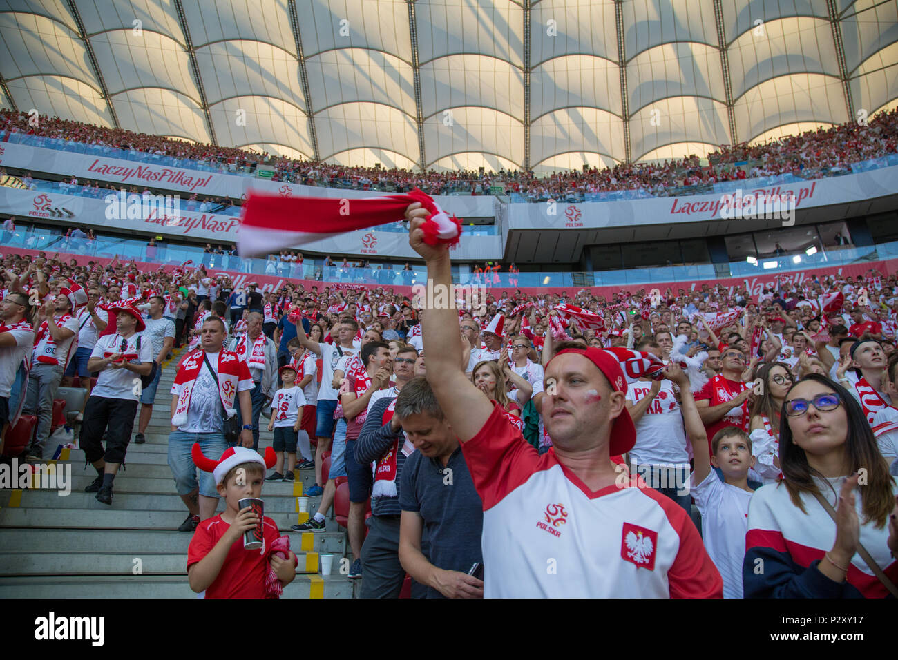 Crowd Soccer Fans Cheering Red High Resolution Stock Photography and