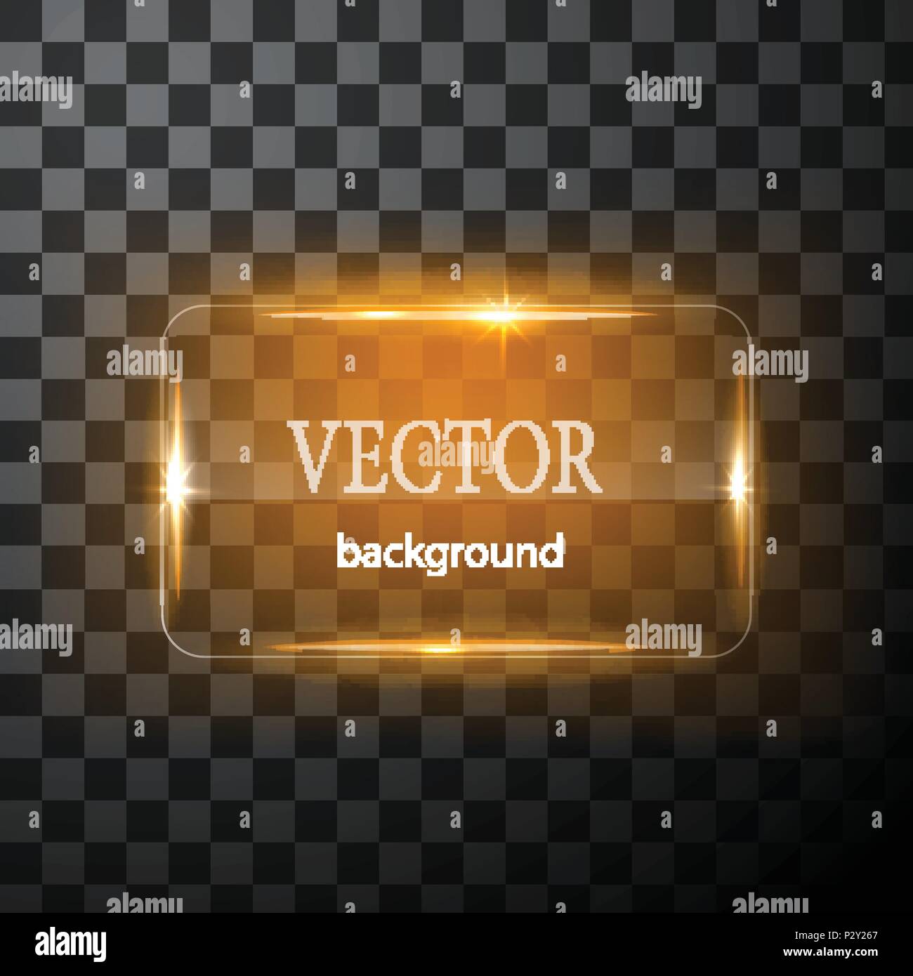 Glass vector button plane. Easy editable background Stock Vector