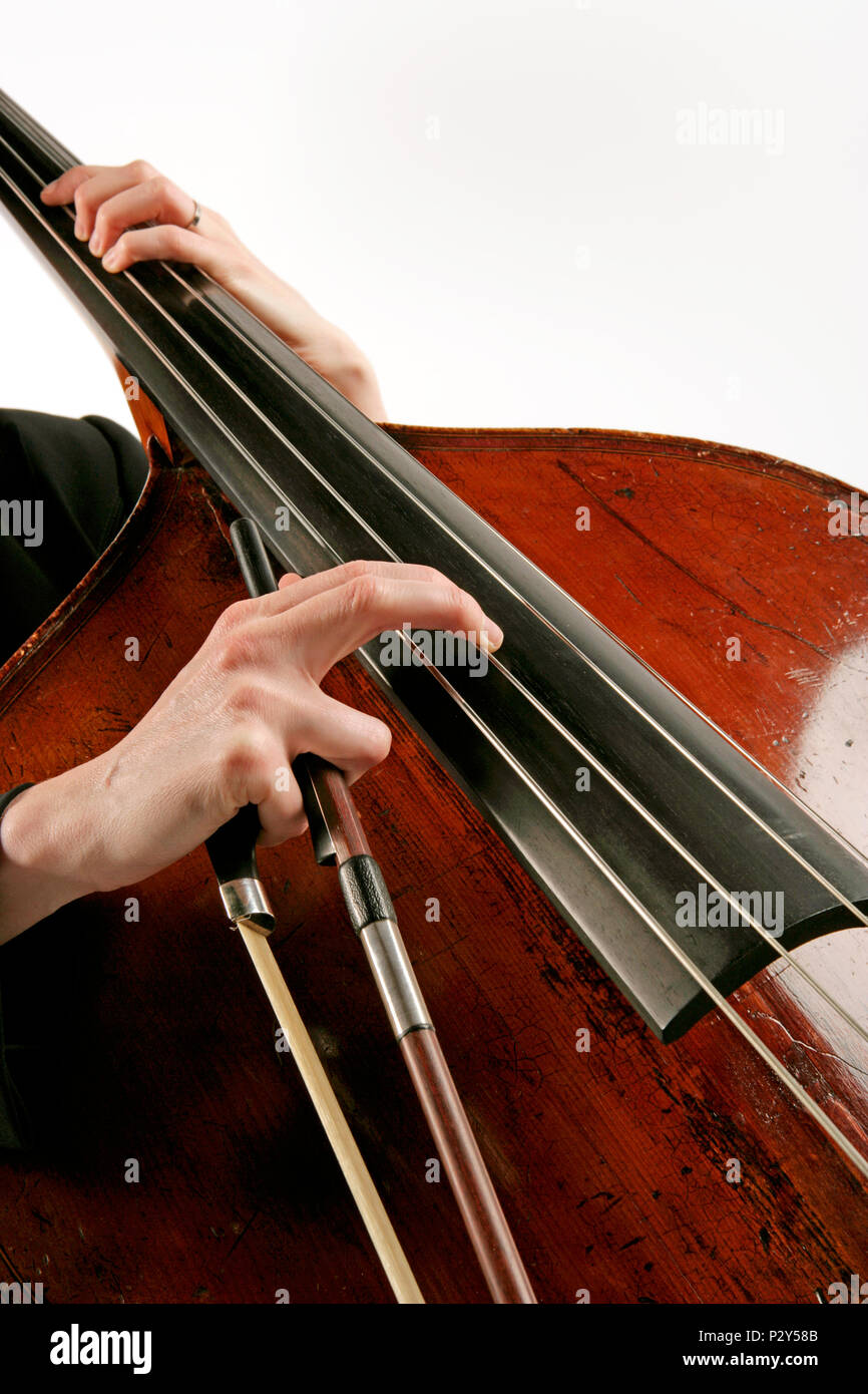 Generic Pizzicato on a double bass Stock Photo Alamy