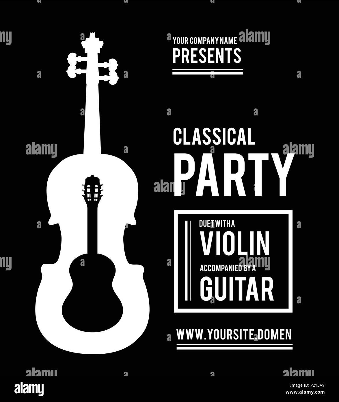 Classical guitar duo Stock Vector Images Alamy