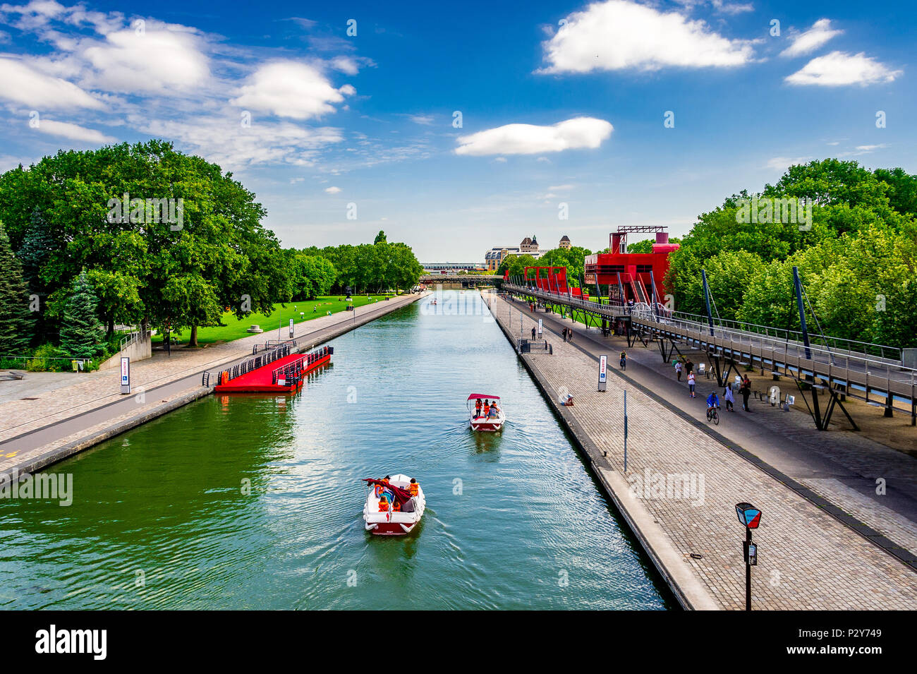 Parc de la Villette in Paris, France Stock Photo