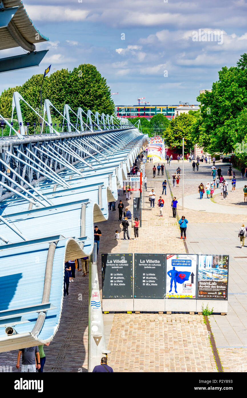 Parc de la Villette in Paris, France Stock Photo