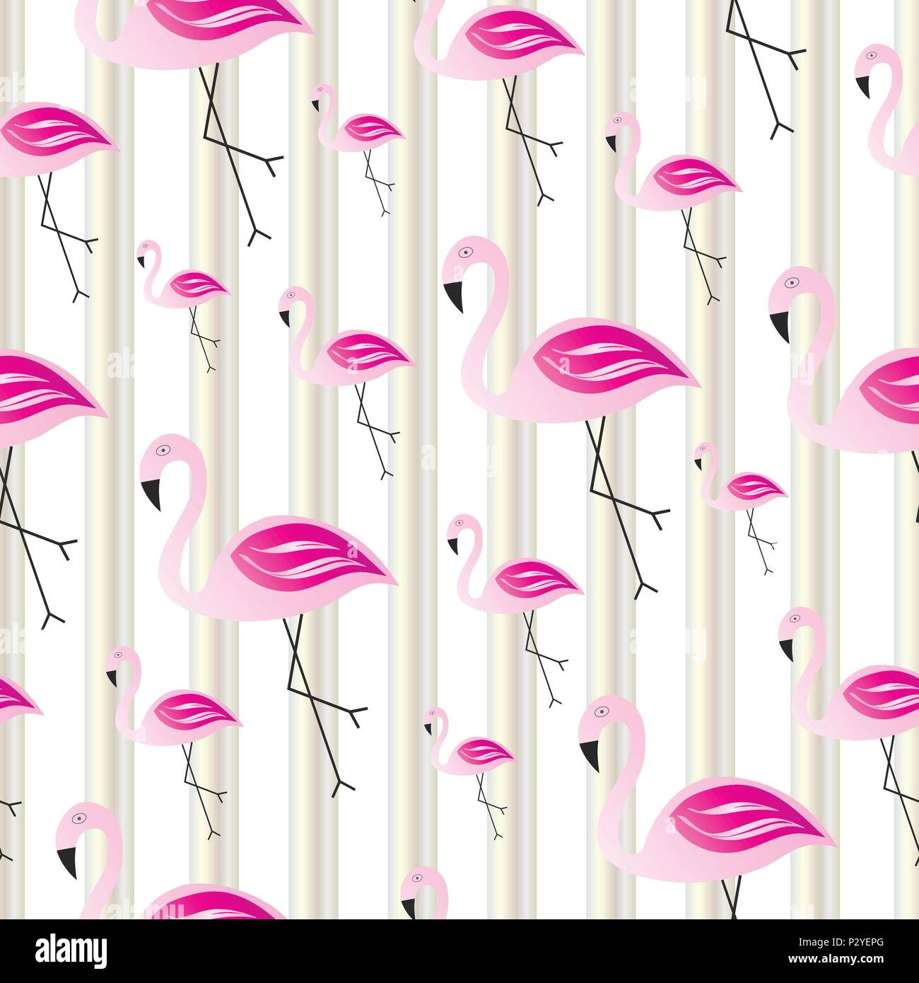seamless striped pattern with flamingos vector Stock Vector Image & Art ...